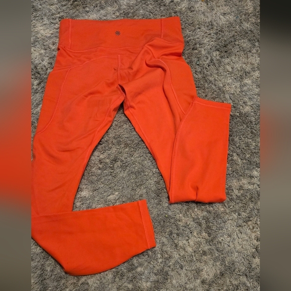 Athleta Contender Orange/Red Leggings - Picture 4 of 6